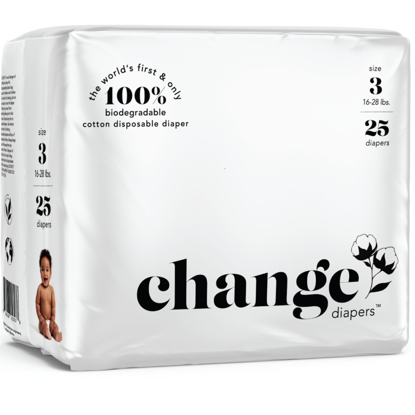 change diapers sleeve of diaper packaging.